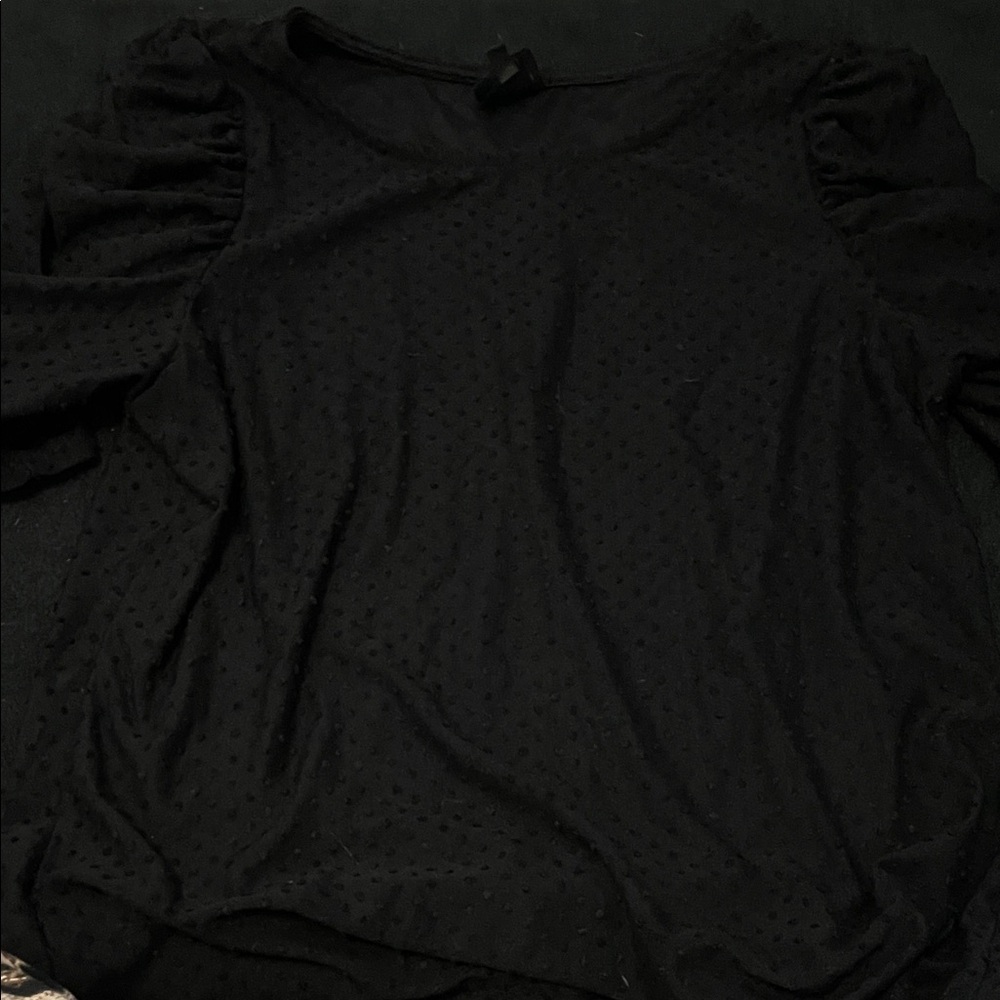 W5 Black Textured Women's Blouse